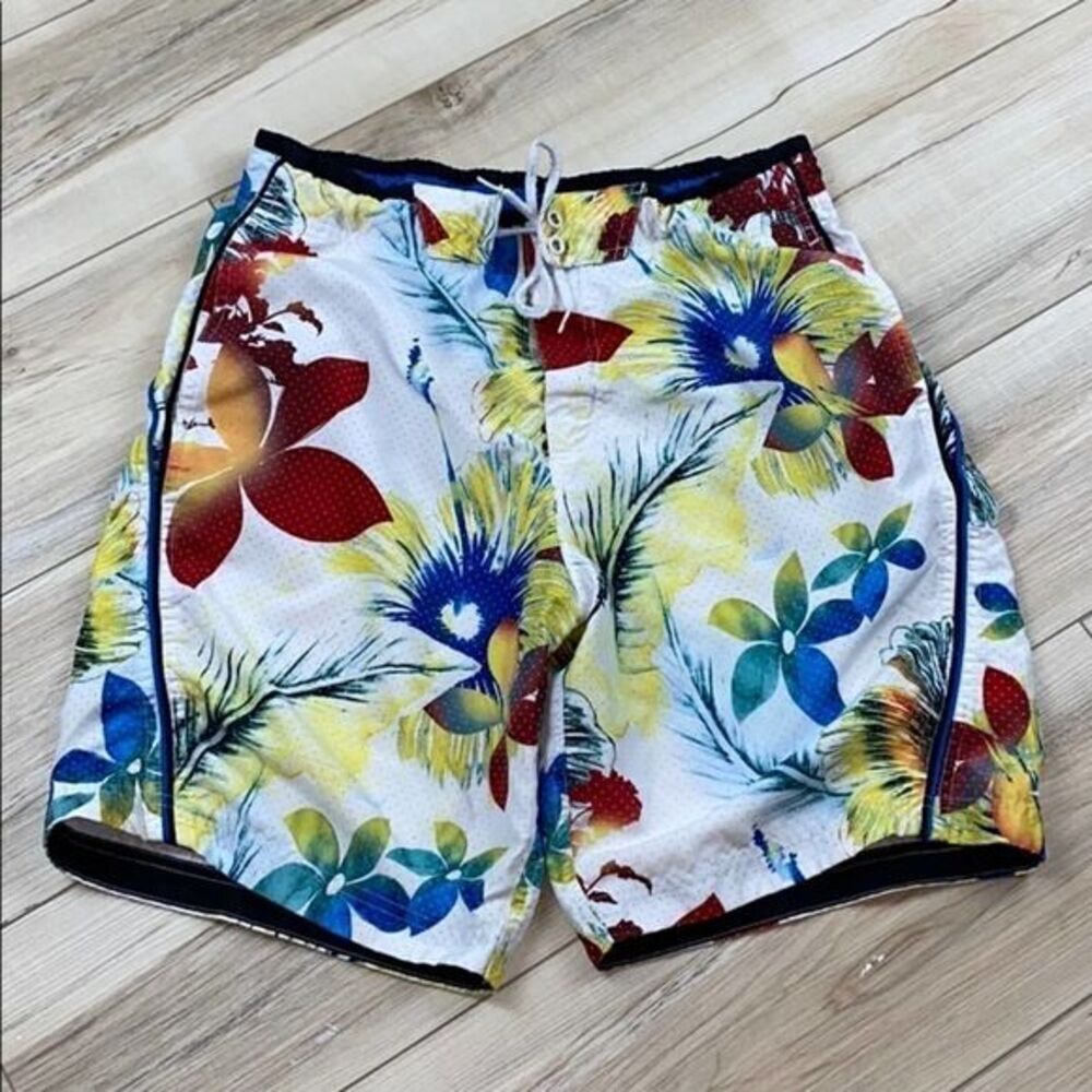Speedo Hawaiian Floral Colorful Swim Trunks 32